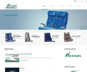 Amaya-Astron.com.mx(Venta y Reconstrucción de asientos para Autotransporte) Screenshot