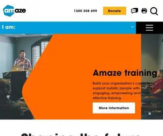 Amaze.org.au(Shaping the future for autism) Screenshot