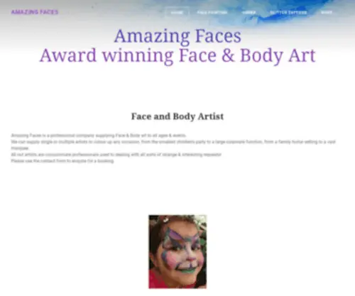 Amazingfaces.co.uk(AMAZING FACES) Screenshot