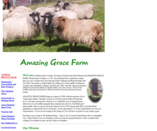 Amazinggracefarms.com(Amazing Grace Llamas QUALITY Breeders) Screenshot