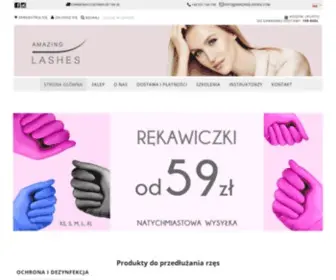 Amazinglashes.pl(Sklep Amazing Lashes oferuje produkty i akcesoria do przedłużania i zagęszczania rzęs) Screenshot