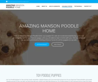 Amazingmansonpoodlehome.com(Poodle Puppies For Sale) Screenshot