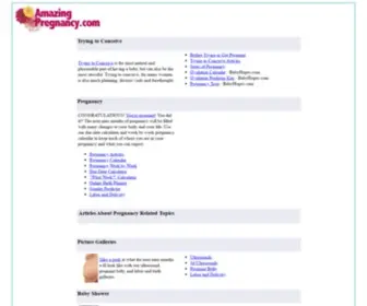 Amazingpregnancy.com(Pregnancy Information and More from Amazing Pregnancy) Screenshot