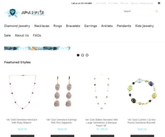 Amazinite.com(14K Gold Gemstone Jewelry And Diamond Jewelry) Screenshot