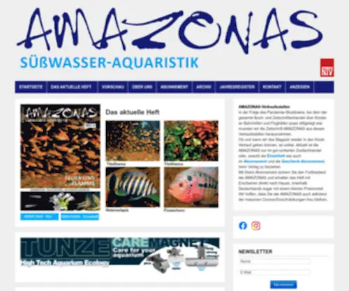 Amazonas-Magazin.de(Das Süßwasseraquaristik) Screenshot