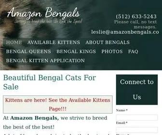 Amazonbengals.com(Silver & Brown Bengal Cats for Sale) Screenshot