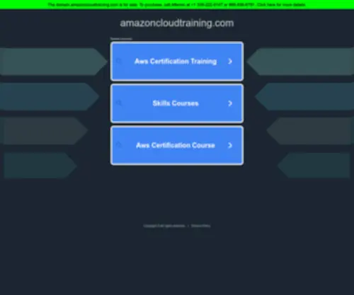 Amazoncloudtraining.com(Amazoncloudtraining) Screenshot