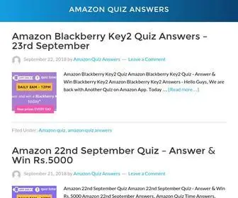 Amazonquizanswers.com(Amazon Quiz Answers) Screenshot