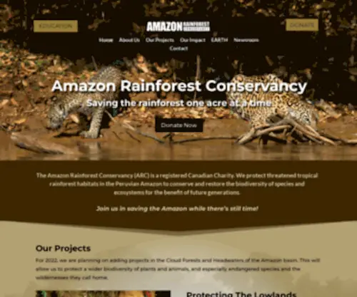 Amazonrainforestconservancy.com(Amazon Rainforest Conservancy) Screenshot