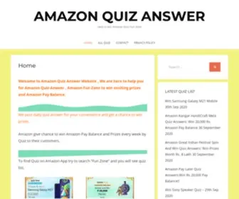 Amazonsquizanswer.com(Amazon Quiz Answer) Screenshot