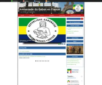 Amba-France.ga(Ambassade du Gabon en France) Screenshot