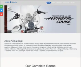 Ambabajaj.com(Get your bajaj bike at ambabajaj showrooms in bangalore) Screenshot