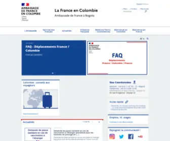 Ambafrance-CO.org(Ambassade de France à Bogota) Screenshot