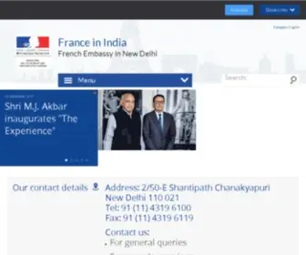 Ambafrance-IN.org(Portail officiel de la France en Inde) Screenshot