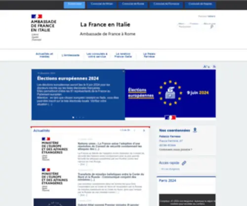Ambafrance-IT.org(La France en Italie) Screenshot