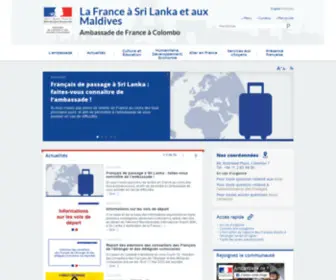 Ambafrance-LK.org(La France à Sri Lanka et aux Maldives) Screenshot