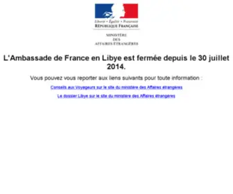 Ambafrance-LY.org(Ministère de l'Europe et des Affaires étrangères) Screenshot