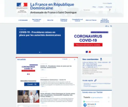 Ambafrance.org.do(La France en République dominicaine) Screenshot