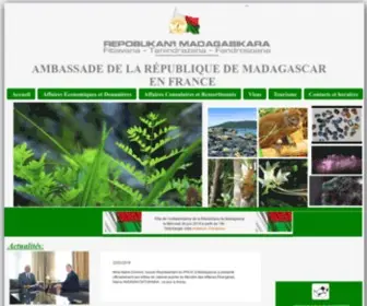 Ambamad-Paris.fr(AMBASSADE DE MADAGASCAR EN FRANCE) Screenshot