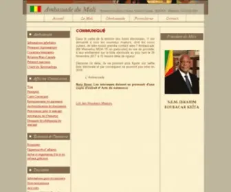 Ambamali.ca(Ambassade du Mali au Canada) Screenshot