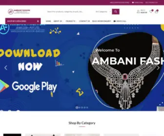 Ambanijewellery.com(Manufacturers & Wholesalers of Imitation Jewellery in India) Screenshot