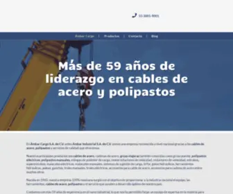 Ambarcargo.com.mx(Somos tu mejor opción cuando requieres cables de acero y polipastos para tus proyectos) Screenshot
