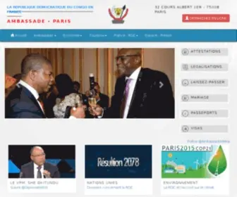 AmbardcParis.com(Ambassade de la République Démocratique du Congo en France) Screenshot