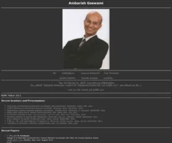 Ambarish.com(Homepage of Ambarish Goswami) Screenshot