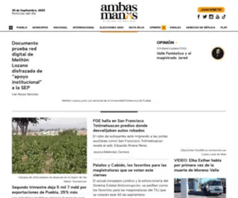 Ambasmanos.mx(Noticias Puebla en Ambas Manos) Screenshot