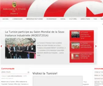 Ambassade-Tunisie.fr(Représentations diplomatiques Tunisie) Screenshot