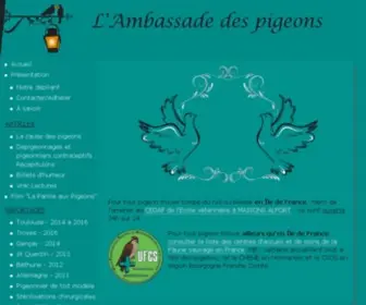 Ambassadedespigeons.com(Ambassade des Pigeons) Screenshot