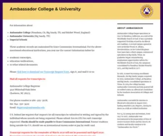 Ambassador.edu(Ambassador College & University) Screenshot