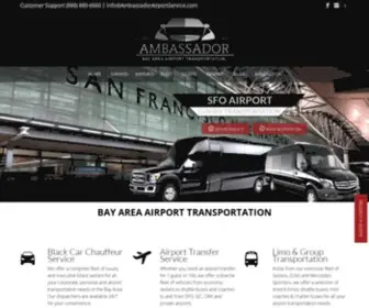 Ambassadorairportservice.com(Bay Area Airport Transportation) Screenshot