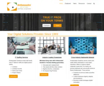 Ambassadorsolutions.com(Your Digital Staffing Solution For IT Talent) Screenshot