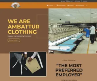 Ambattur.com(Pioneers in Apparel Manufacturing) Screenshot