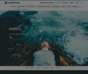 Ambeo.com(AMBEO Immersive Audio by Sennheiser) Screenshot