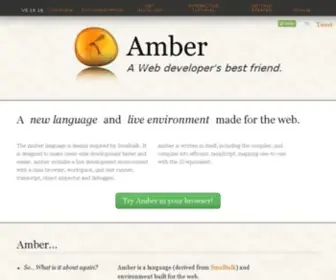Amber-Lang.net(Amber Smalltalk) Screenshot