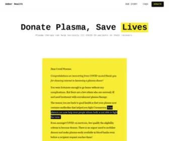 Amberhealth.in(Donate Plasma) Screenshot