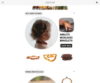 Amberizon.com(Baltic amber jewelry & jewelry supplies for sale. Baby jewelry) Screenshot