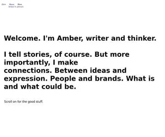 Amberjohnsonwrites.com(Freelance Writer) Screenshot