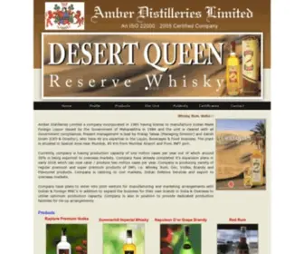 Amberliquors.com(Amber Distilleries Limited) Screenshot