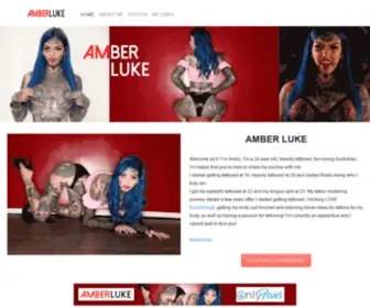 Amberluke.com(Tattooed Model Amber Luke known as Blue Eyes White Dragon) Screenshot