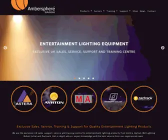 Ambersphere.com(Entertainment Lighting Solutions) Screenshot