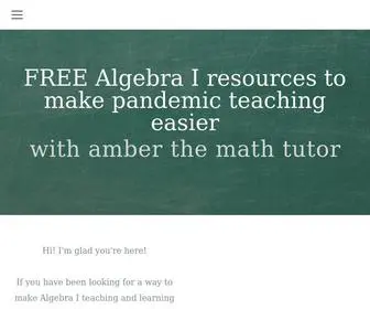 Amberthemathtutor.com(Amberthemathtutor) Screenshot