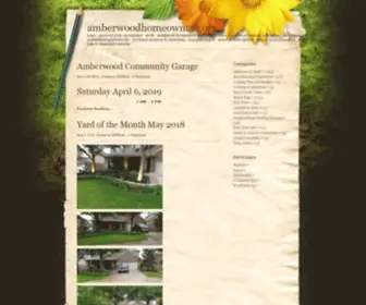 Amberwoodhomeowners.org(Your source for news about all things amberwood) Screenshot