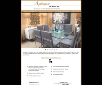 Ambianceunlimitedinc.com(Palm Springs furniture stores) Screenshot