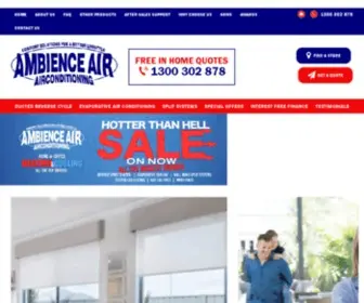 Ambienceair.com(Residential and Commercial Air Conditioning Perth) Screenshot