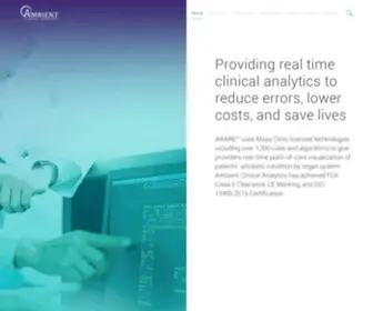 Ambientclinical.com(Ambient Clinical Analytics) Screenshot