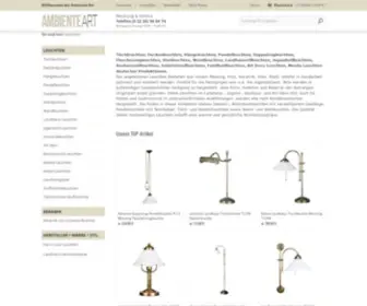 Ambiente-ART.com(Ambiente-Art Leuchten Lampen Tischleuchten Pendelleuchten Stehleuchten Wandleuchten Dechenleuchten Industrieleuchten Retroleuchten Vintageleuchten Jugendstilleuchten Bauhausstilleuchten Art Deco Leuchten Landhausstilleuchten Mazda Leuchten Bankers Lamps) Screenshot
