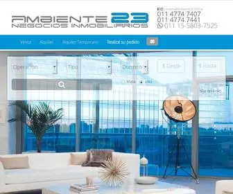 Ambiente23.com.ar(Ambiente 23 Negocios Inmobiliarios) Screenshot